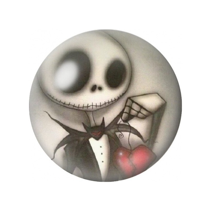 Cabochon en Verre Illustré Jack à la Lettre d’Amour 12 à 25mm