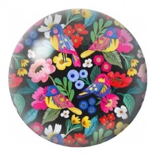 Cabochon en Verre Illustré Oiseaux au Jardin Fleuri 12 à 25mm pour la Création de Bijoux Fantaisie - DIY