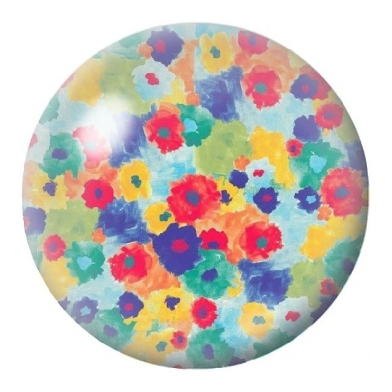 Cabochon en Verre Illustré Champ de Fleurs Colorées 12 à 25mm