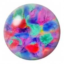 Cabochon en Verre Illustré Fleurs Abstraites Multicolores 12 à 25mm pour la Création de Bijoux Fantaisie - DIY