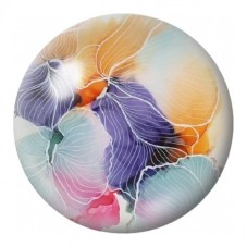 Cabochon en Verre Illustré Pétales de Soie Multicolores 12 à 25mm pour la Création de Bijoux Fantaisie - DIY