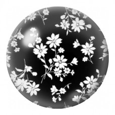 Cabochon en Verre Illustré Branches Fleuries Blanches 12 à 25mm pour la Création de Bijoux Fantaisie - DIY
