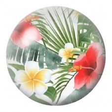 Cabochon en Verre Illustré Frangipani et Hibiscus Tropical 12 à 25mm pour la Création de Bijoux Fantaisie - DIY