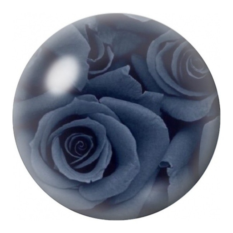 Cabochon en Verre Illustré Roses Bleu Nuit 12 à 25mm