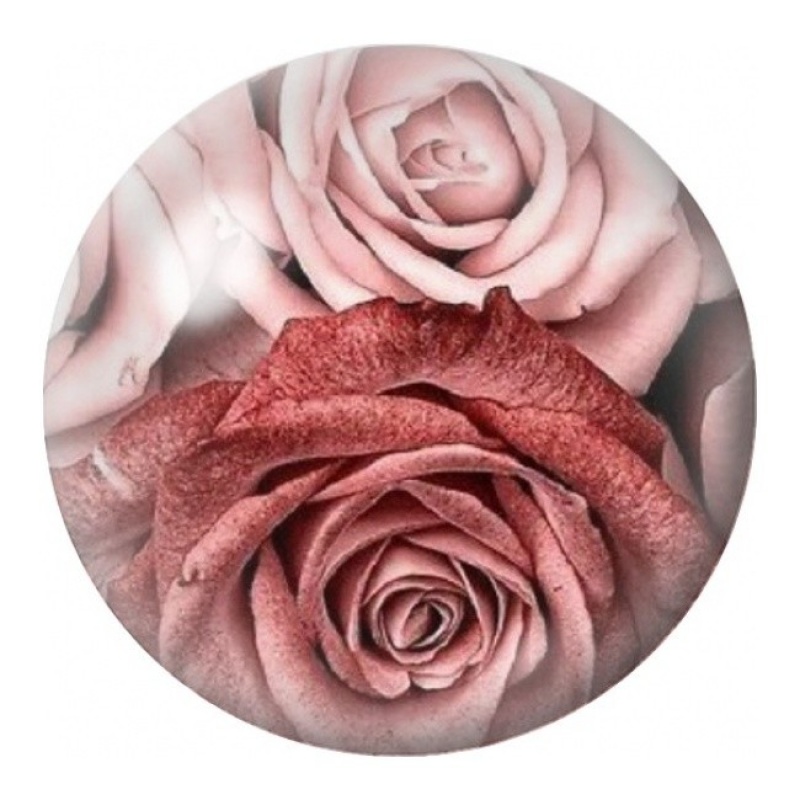 Cabochon en Verre Illustré Roses Poudrées en Gros Plan 12 à 25mm