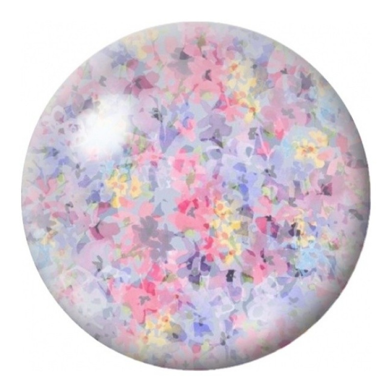 Cabochon en Verre Illustré Fleurs Confettis Pastel 12 à 25mm