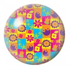 Cabochon en Verre Illustré Patchwork Fleuri Multicolore 12 à 25mm pour la Création de Bijoux Fantaisie - DIY
