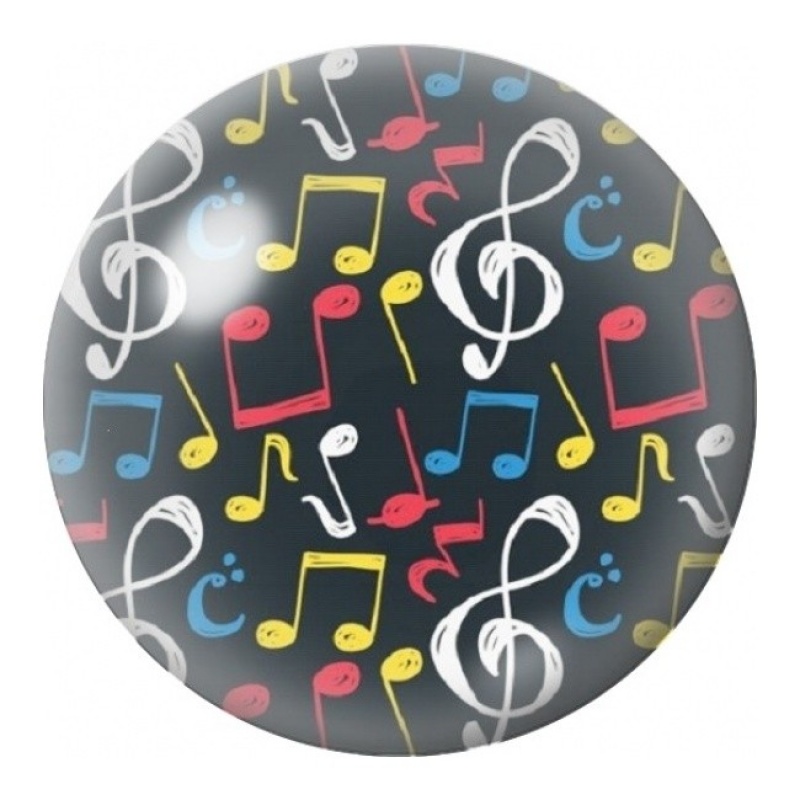Cabochon en Verre Illustré Notes de Musique Multicolores 12 à 25mm