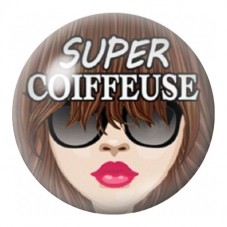 Cabochon en Verre Illustré Super Coiffeuse à Lunettes 12 à 25mm pour la Création de Bijoux Fantaisie - DIY