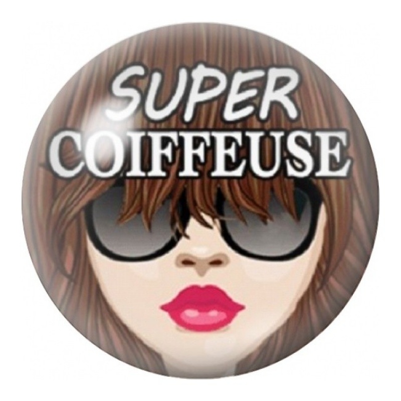 Cabochon en Verre Illustré Super Coiffeuse à Lunettes 12 à 25mm