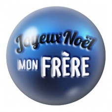 Cabochon en Verre Illustré Joyeux Noël Mon Frère 12 à 25mm pour la Création de Bijoux Fantaisie - DIY
