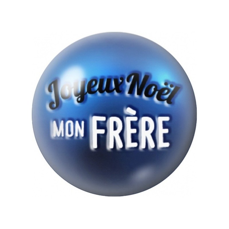 Cabochon en Verre Illustré Joyeux Noël Mon Frère 12 à 25mm