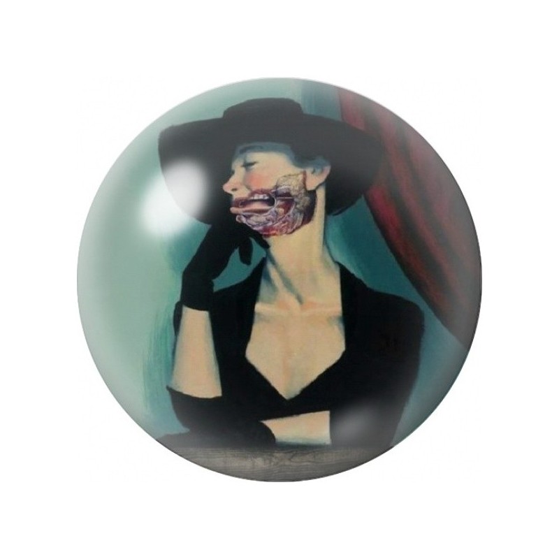 Cabochon en Verre Illustré Gentleman au Visage Anatomique 12 à 25mm