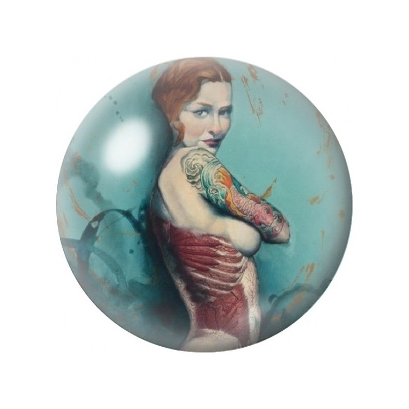 Cabochon en Verre Illustré Homme au Torse Anatomique 12 à 25mm