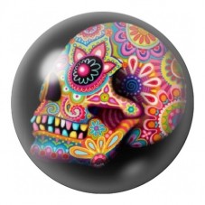 Cabochon en Verre Illustré Calavera Psychédélique de Profil 12 à 25mm pour la Création de Bijoux Fantaisie - DIY