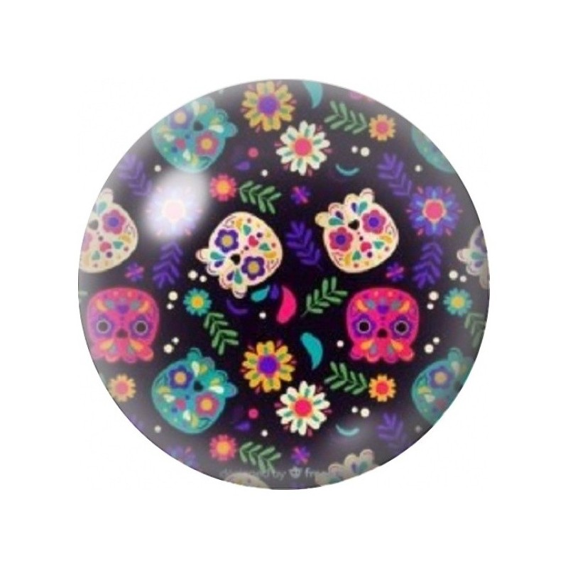 Cabochon en Verre Illustré Jardin Nocturne de Calaveras 12 à 25mm