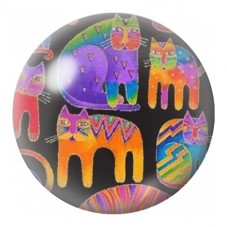 Cabochon en Verre Illustré Chats Patchwork Multicolores 12 à 25mm pour la Création de Bijoux Fantaisie - DIY