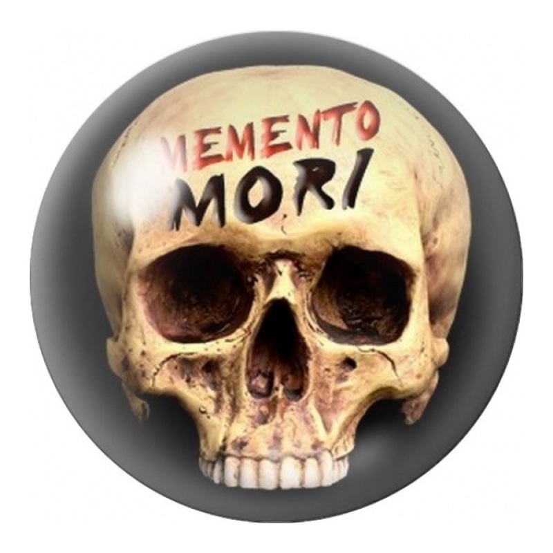 Cabochon en Verre Illustré Crâne Memento Mori 12 à 25mm