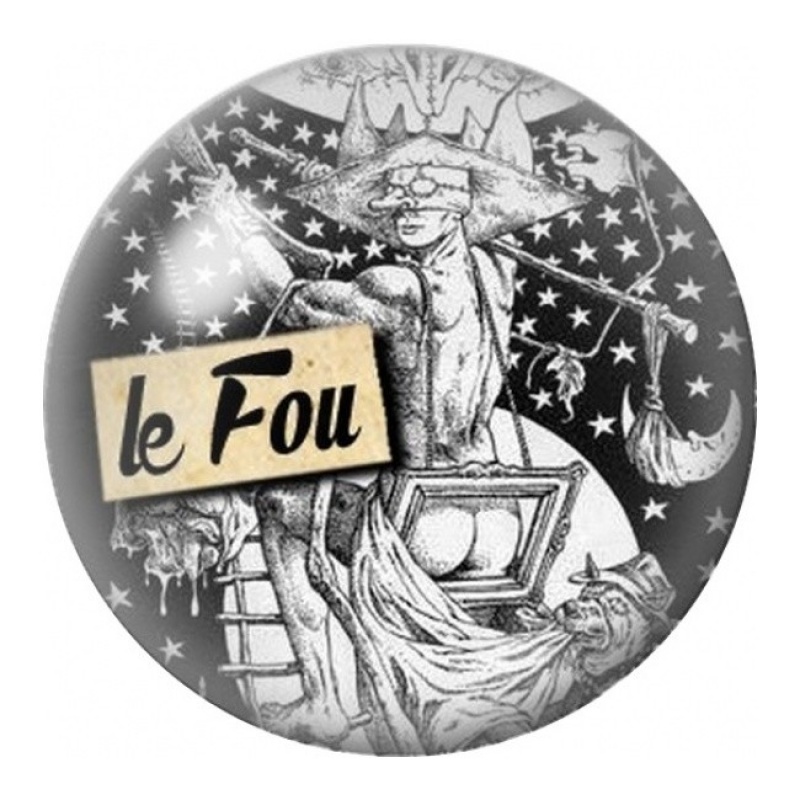 Cabochon en Verre Illustré Tarot Le Fou 12 à 25mm
