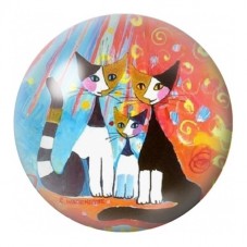 Cabochon en Verre Illustré Famille de Chats sous le Ciel Rouge 12 à 25mm pour la Création de Bijoux Fantaisie - DIY