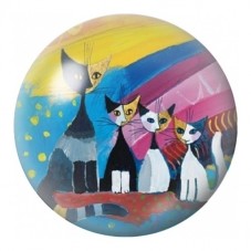 Cabochon en Verre Illustré Bande de Chats sous un Arc-en-Ciel 12 à 25mm pour la Création de Bijoux Fantaisie - DIY