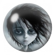 Cabochon en Verre Illustré Garçon Gothique dans le Vent 12 à 25mm pour la Création de Bijoux Fantaisie - DIY