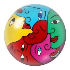 Cabochon en Verre Illustré Visages Entrelacés 12 à 25mm pour la Création de Bijoux Fantaisie - DIY