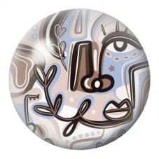 Cabochon en Verre Illustré Visages au Chapeau 12 à 25mm pour la Création de Bijoux Fantaisie - DIY