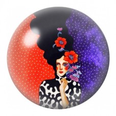 Cabochon en Verre Illustré Femme au Chapeau Fleuri 12 à 25mm pour la Création de Bijoux Fantaisie - DIY