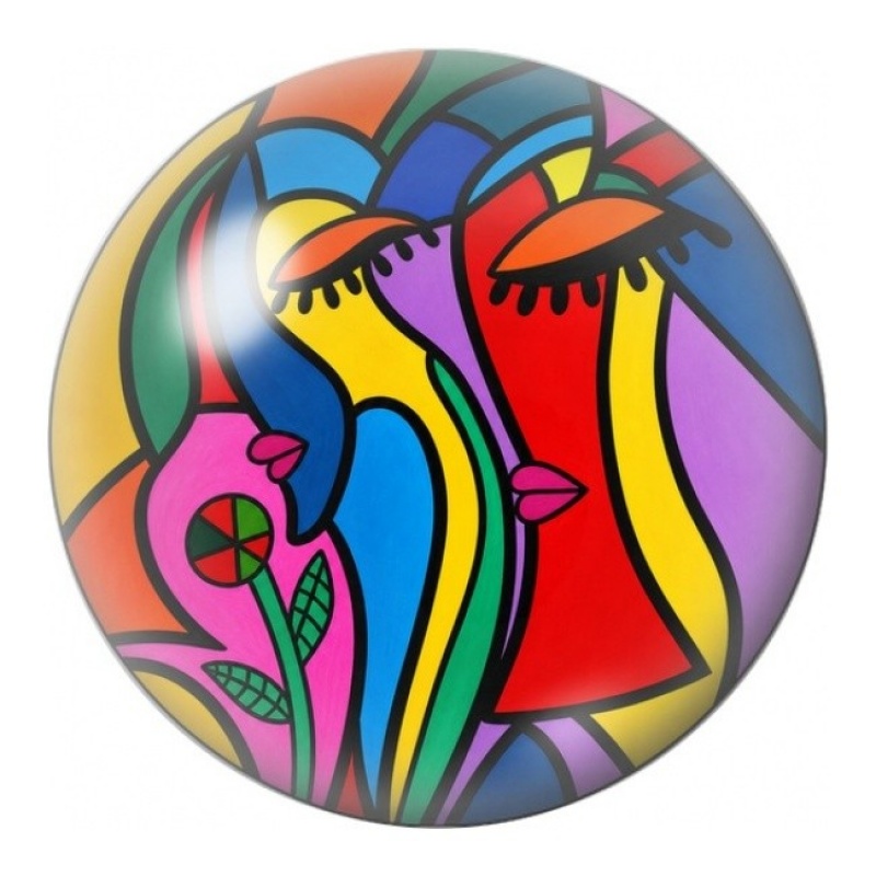 Cabochon en Verre Illustré Couple Cubiste Coloré 12 à 25mm