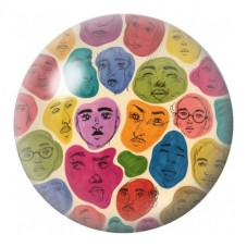 Cabochon en Verre Illustré Mosaïque de Visages 12 à 25mm pour la Création de Bijoux Fantaisie - DIY