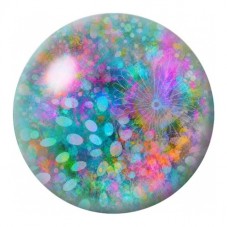Cabochon en Verre Illustré Nuage de Couleurs 12 à 25mm pour la Création de Bijoux Fantaisie - DIY