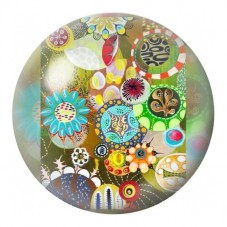 Cabochon en Verre Illustré Arbre aux Fleurs Fantastiques 12 à 25mm pour la Création de Bijoux Fantaisie - DIY