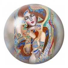 Cabochon en Verre Illustré Femme Art Nouveau 12 à 25mm pour la Création de Bijoux Fantaisie - DIY