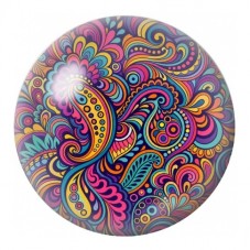 Cabochon en Verre Illustré Arabesques Psychédéliques 12 à 25mm pour la Création de Bijoux Fantaisie - DIY