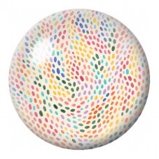 Cabochon en Verre Illustré Spirale de Confettis 12 à 25mm pour la Création de Bijoux Fantaisie - DIY