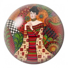 Cabochon en Verre Illustré Femme aux Motifs Dorés 12 à 25mm pour la Création de Bijoux Fantaisie - DIY
