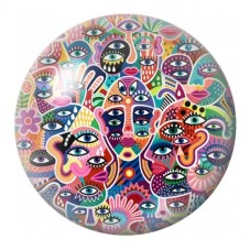 Cabochon en Verre Illustré Yeux et Mains Symboliques 12 à 25mm pour la Création de Bijoux Fantaisie - DIY