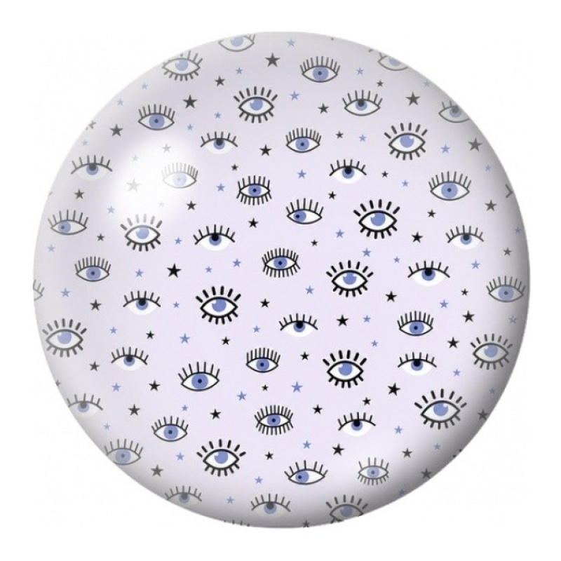 Cabochon en Verre Illustré Semis de Petits Yeux 12 à 25mm