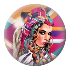 Cabochon en Verre Illustré Femme au Turban Nomade 12 à 25mm pour la Création de Bijoux Fantaisie - DIY