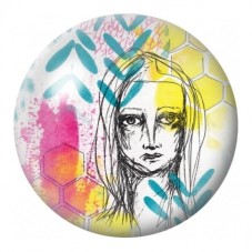 Cabochon en Verre Illustré Portrait au Nid d’Abeille 12 à 25mm pour la Création de Bijoux Fantaisie - DIY