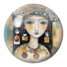 Cabochon en Verre Illustré Reine d’Égypte 12 à 25mm pour la Création de Bijoux Fantaisie - DIY