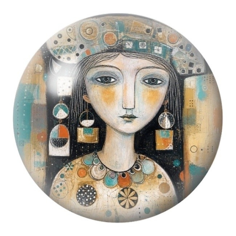 Cabochon en Verre Illustré Reine d’Égypte 12 à 25mm