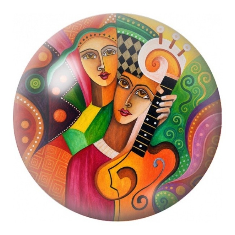 Cabochon en Verre Illustré Mère et Enfant 12 à 25mm