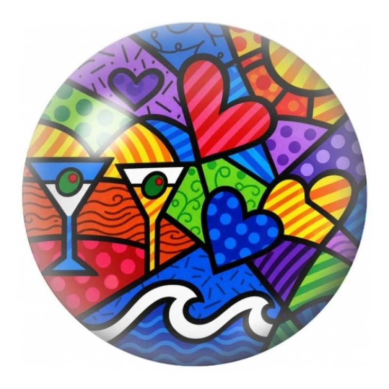 Cabochon en Verre Illustré Poissons Pop Colorés 12 à 25mm