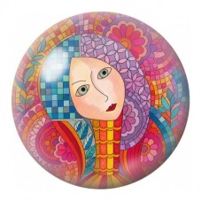 Cabochon en Verre Illustré Femme en Mosaïque Fleurie 12 à 25mm pour la Création de Bijoux Fantaisie - DIY