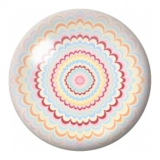 Cabochon en Verre Illustré Mandala Pastel 12 à 25mm pour la Création de Bijoux Fantaisie - DIY