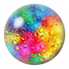 Cabochon en Verre Illustré Gouttes sur Arc-en-Ciel 12 à 25mm pour la Création de Bijoux Fantaisie - DIY