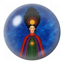 Cabochon en Verre Illustré Femme Solaire Cosmique 12 à 25mm pour la Création de Bijoux Fantaisie - DIY