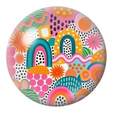 Cabochon en Verre Illustré Arches Arc-en-Ciel Fleuries 12 à 25mm pour la Création de Bijoux Fantaisie - DIY
